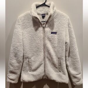 Patagonia Jacket Womens Medium Birch White Los Gatos Full Zip Pockets Fleece
